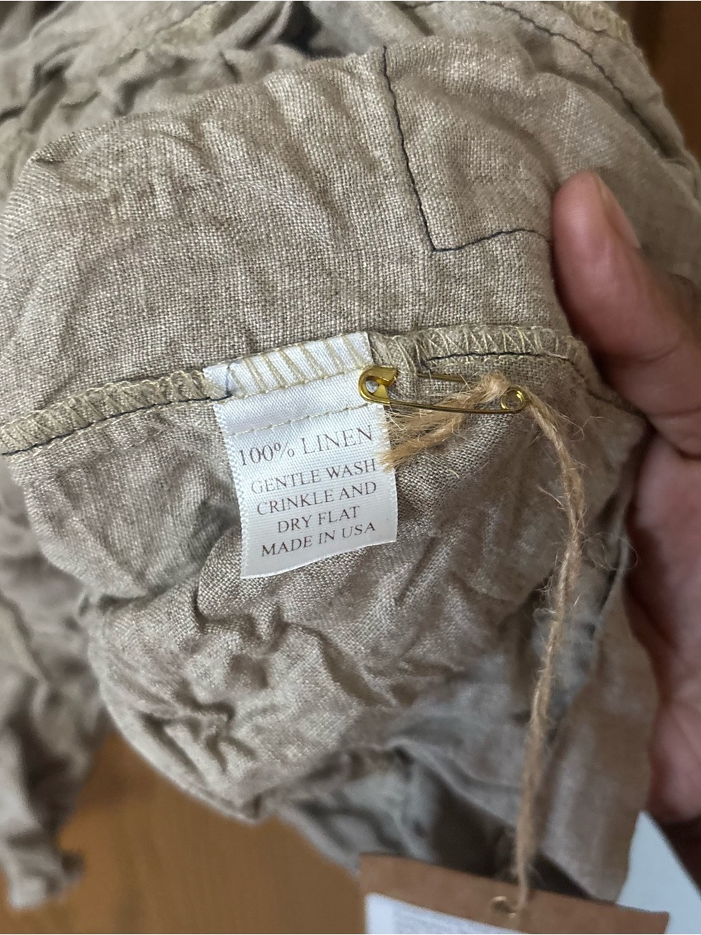 Magnolia Pearl Eliza Linen Top in Stalk NWT O/S Rare lagenlook - Picture 5 of 5